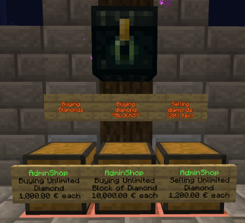 Currency exchange and ender chest
