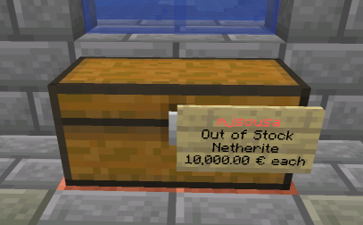 Netherite upgrade template shop