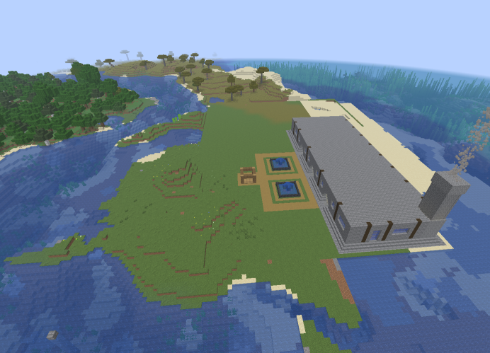 Spawn Peninsula — player shop district